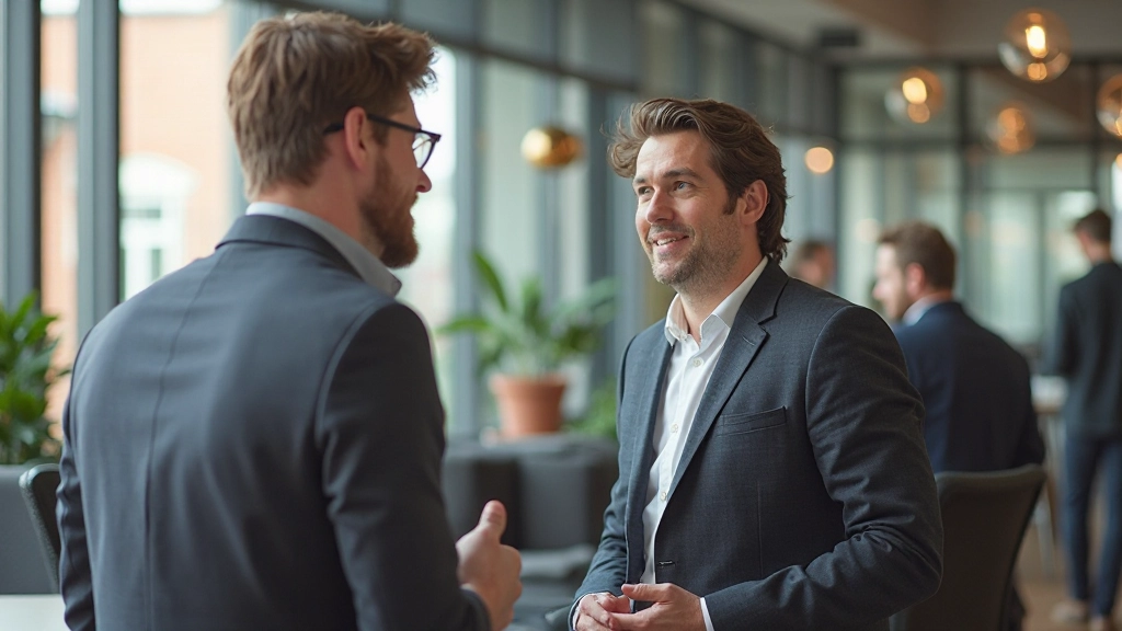 Professionele zakelijke ontmoeting in modern kantoor