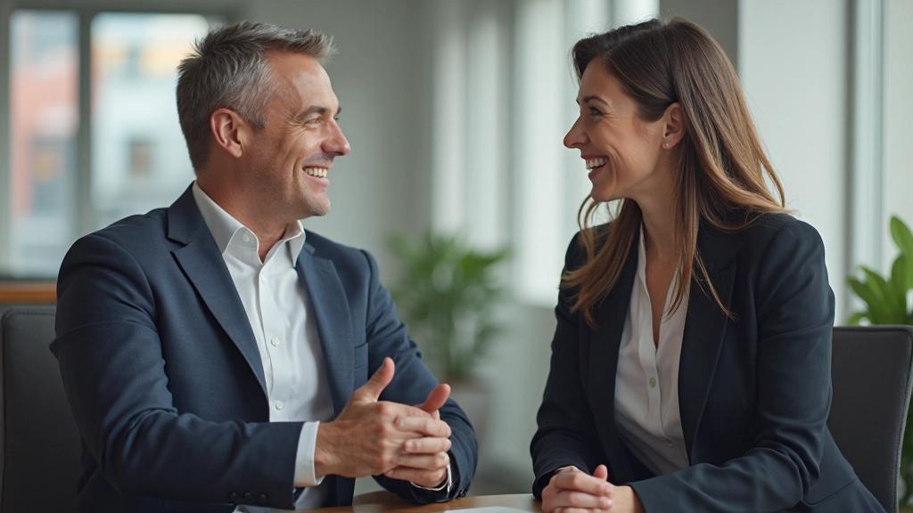 Twee mensen in gesprek waarbij beiden actief luisteren met open lichaamstaal