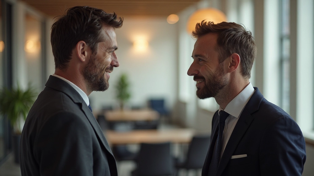 Twee professionals voeren een diep gesprek met respectvolle lichaamstaal